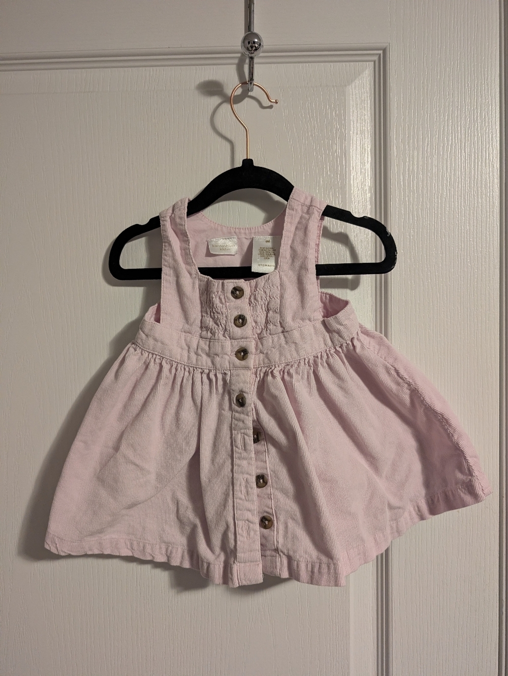 Kardashian Kids Pale Pink Cotton Baby Dress